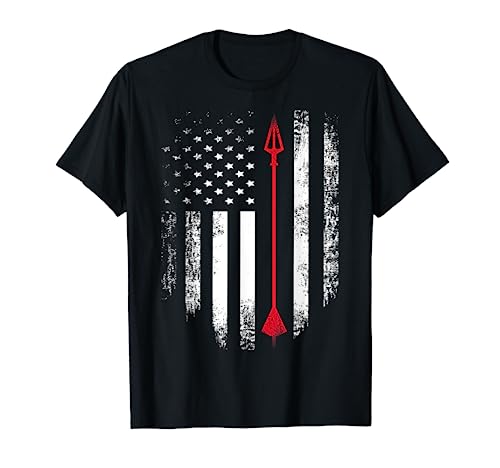 Vintage USA Red White - Archery Arrow American Flag T-shirt