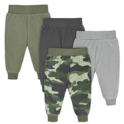 Gerber baby boys 4-pack Microfleece Sweatpants, Camo, 24 Months US