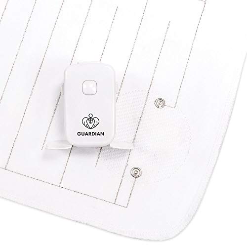 Guardian Bedside Bedwetting Alarm for Kids, Teenagers & Adults with Loud Sound & Strong Vibration to Wake Up Deep Sleepers (Bed), White