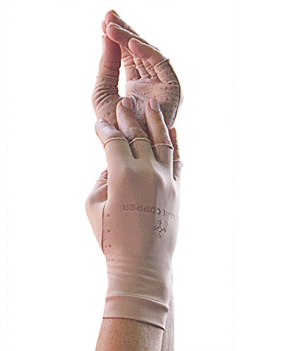 Tommie Copper Men's Recovery half finger gloves, Nude, Small