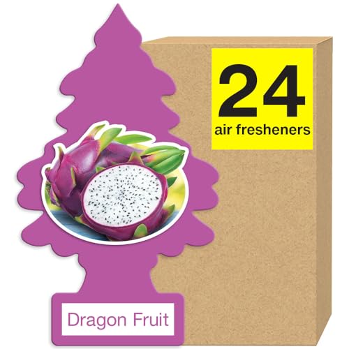 LITTLE TREES Air Fresheners Car Air Freshener. Hanging Tree Provides Long Lasting Scent for Auto or Home. Dragon Fruit, 24 Air Fresheners