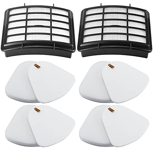 Filters Replacement for Shar-k Navigator Lift-Away NV350, NV351, NV352, NV355, NV356E, NV357, NV360, NV370, NV391, UV440, UV490, UV540, Directly Replaces XFF350 XHF350, 2 Hepa + 4 Foam Filter