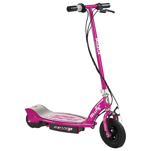 Razor E200 Electric Scooter for Kids Ages 13+ - 8' Pneumatic Tires, 200-Watt Motor, Up to 12 mph and 40 min of Ride Time, For Riders up to 154 lbs