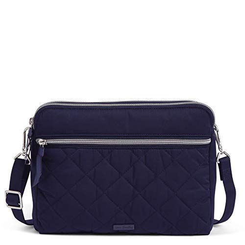 Vera Bradley Women's Performance Twill Triple Compartment Crossbody Purse, Classic Navy, One Size