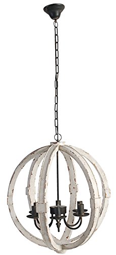 A&B Home Calder Wooden Chandelier, 22.5'L x 22.5'W x 26'H