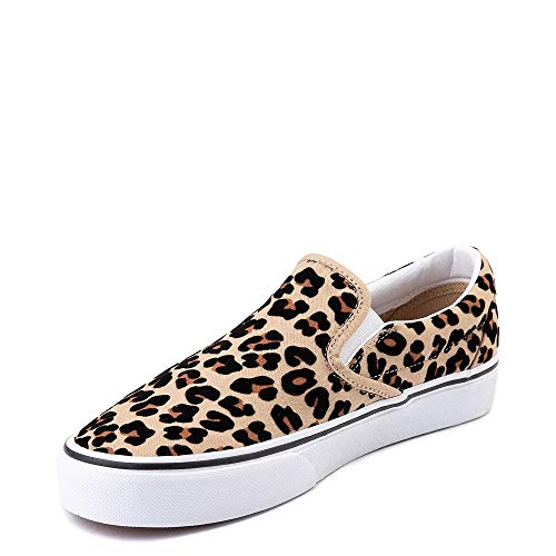 Unisex Authentic Classic Sneakers Skate Shoe (Slip On - Leopard 7483, Mens 5.5)