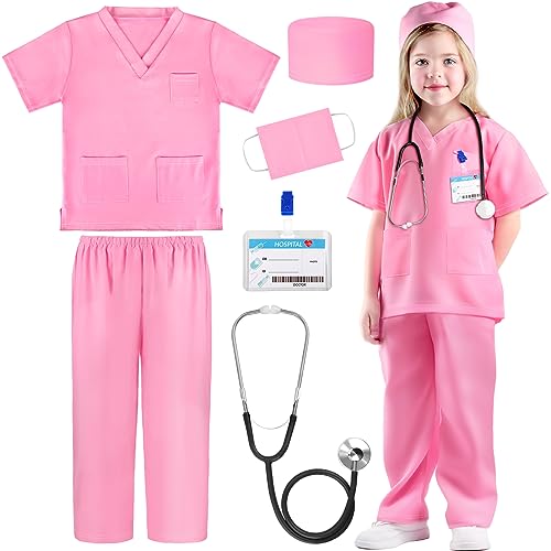GIFTINBOX Doctor Costume For Kids Scrubs With Accessories Costume for Kids toddler Halloween Costumes For Kids