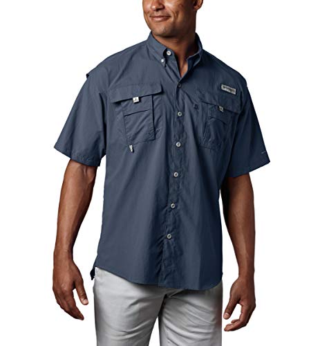 Columbia Men's Bahama II UPF 30 Short Sleeve PFG Fishing Shirt, Collegiate Navy, XX-Large