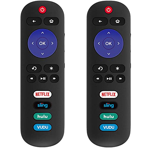 Pack of 2 Universal Replace Remote Applicable for TCL TV/Hisense TV/Onn TV/Philips TV/Sharp TV/Westinghouse TV/Sanyo TV/RCA TV/JVC TV/Element TV