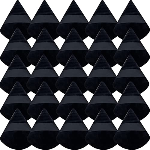 GXXMEI 30PCS Powder Puff Face Soft Makeup Sponge, Triangle Powder Puffs for Loose Powder Mineral Powder Velour Puff for Face Exquisite Makeup Eyes Contouring, Beauty Makeup Tools
