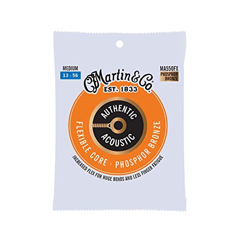 Martin Authentic Acoustic Guitar Strings, Flexible-Core MA550FX 92/8 Phosphor Bronze