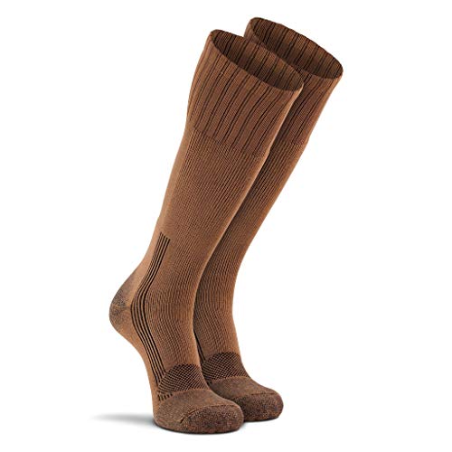 FoxRiver mens Wick Dry Maximum Medium-weight Military Mid-calf hiking socks, Coyote Brown, Large