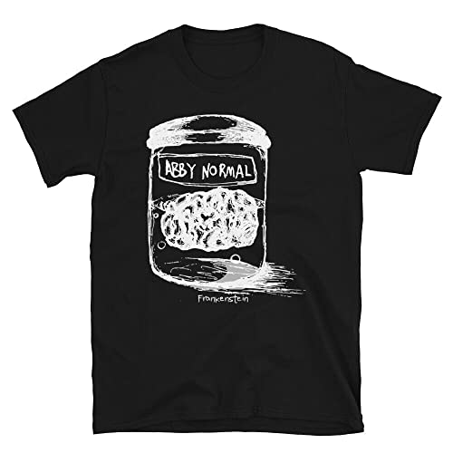 Young Frankenstein Mens T-Shirt Abby Normal Horror Movie Fans Cotton Tee Shirt Black XXXL 103