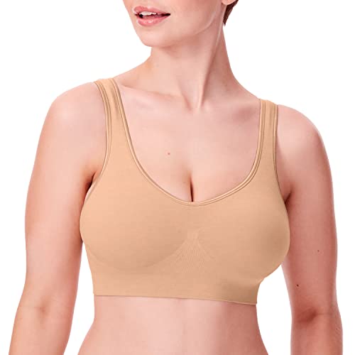 Bali Womens Comfort Revolution Wireless Bra, Comfortflex Fit Full-coverage Wirefree Bras, Nude, X-Large US