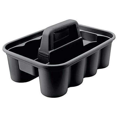 Rubbermaid Commercial Products Deluxe Carry Caddy for Take-Out Coffee/Soft Drinks, Postmates/Uber Eats/Food Delivery, Cleaning Products, Sports/Water Bottles, Black