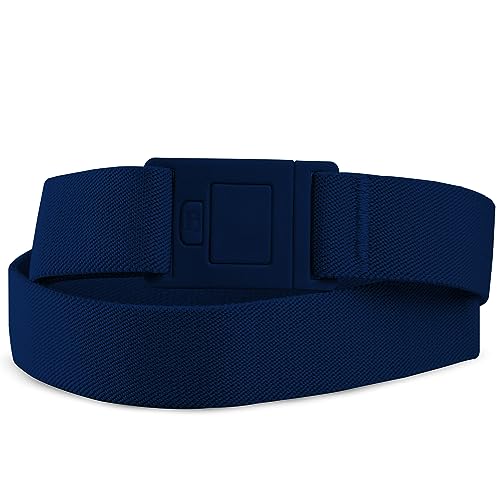 BELTAWAY Square Easily Adjustable No Show Women Stretch Belt Invisible Elastic Belt with Flat Buckle for Jeans Pants|Denim