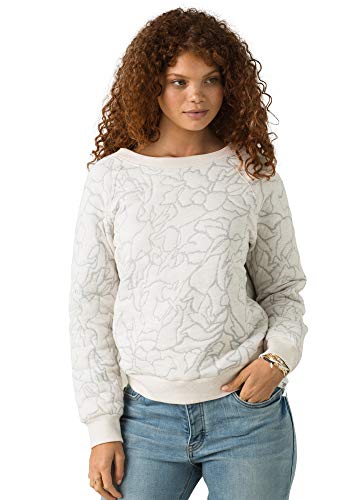 prAna Women's Standard Carin Pullover, Soft White, Large