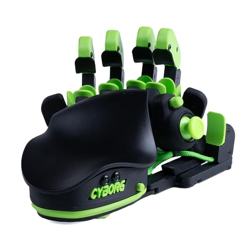 AZERON Cyborg Gaming Keypad – Programmable One Handed Gaming Keyboard for PC Gaming – with Analog Thumbstick and 29 Programmable Keys – 3D Printed Customized Keypad – for Righties (Green)