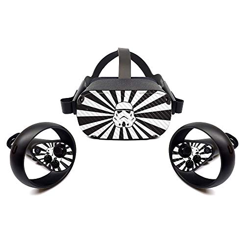 MightySkins Carbon Fiber Skin for Oculus Quest - Star Rays | Protective, Durable Textured Carbon Fiber Finish | Easy to Apply, Remove, and Change Styles | Made in The USA