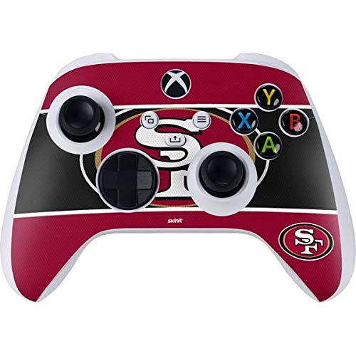 Skinit Decal Gaming Skin Compatible with Xbox Series S Controller - Officially Licensed NFL San Francisco 49ers Zone Block Design