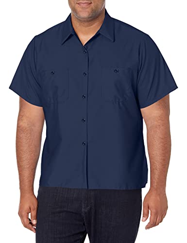 Red Kap Women's Standard Industrial Work Shirt, Navy, Medium