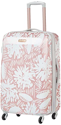 American Tourister Moonlight Hardside Expandable Luggage with Spinner Wheels, Ascending Gardens Rose Gold, Carry-On 21-Inch