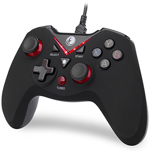 IFYOO V-one Wired USB Gaming Controller Gamepad Joystick for PC (Windows XP/7/8/10/11) & Steam & Android & PS3 - Red