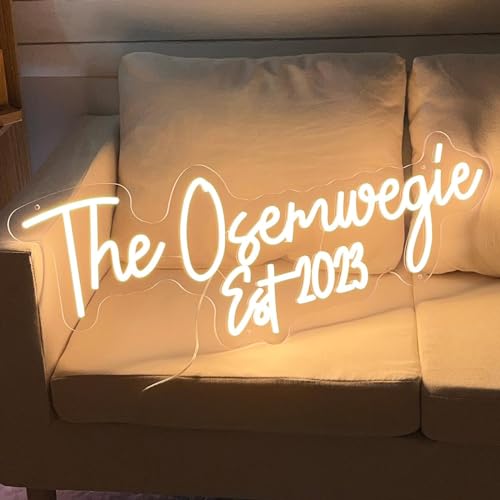 CFCHNWS Custom Neon Sign for Wall Decor,Personalized Neon Sign Customizable for Wedding Decor,LED Neon Name Signs Lights for Birthday Party Room Home