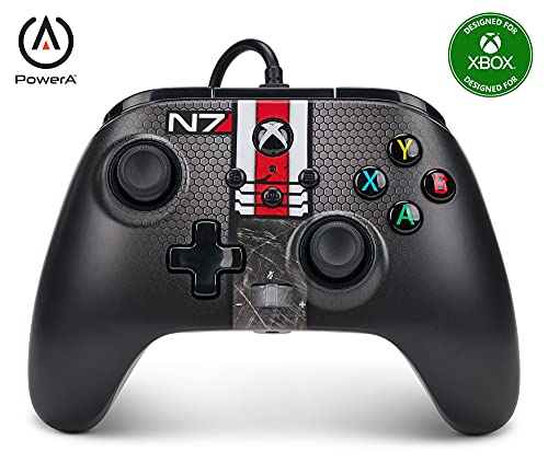 PowerA Enhanced Wired Controller for Xbox Series X|S - Mass Effect N7, Officially Licensed for Xbox