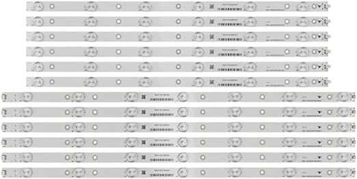 LED Backlight Strip Replace for TV LED Strips for Haier 55 55E5500U CN55GK720 CN55GK725 CRH-K553535T0613L4CF-Rev1.1 GS CRH-K553535T0613R4CF-Rev1.0 W Va
