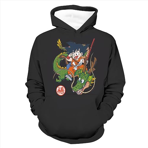 Nazure Anime Dragon Hoodie Pullover Pocket Unisex Adult Gift Fan Sweatshirt with Big Pockets for Men and Women （XL）