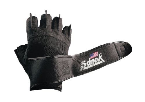 Schiek Sports Platinum 3/4 Finger Wrist Wrap Lifting Gloves - Large - Black/Gray