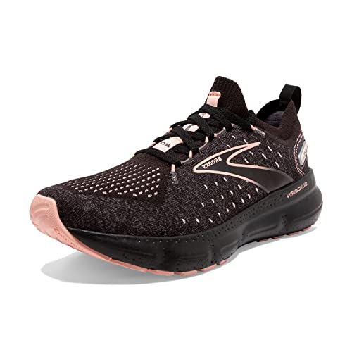 Brooks Women’s Glycerin StealthFit 20 Neutral Running Shoe - Black/Pearl/Peach - 9 Medium