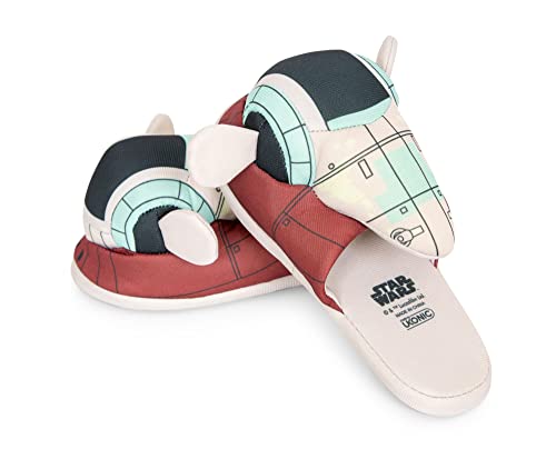 Robe Factory LLC Star Wars Boba Fett Firespray Gunship Unisex Slippers for Adults | Mens 13