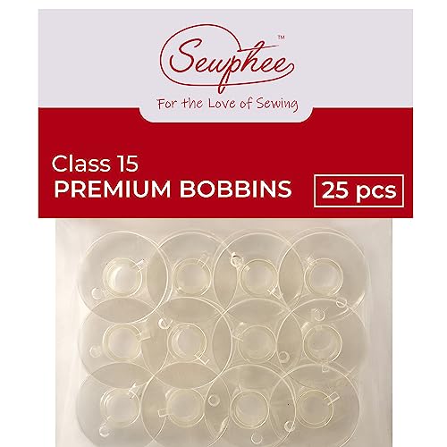 25pcs Premium Class 15 Bobbins – Fits Janome, Brother, Kenmore and Elna Sewing Machines by Sewphee