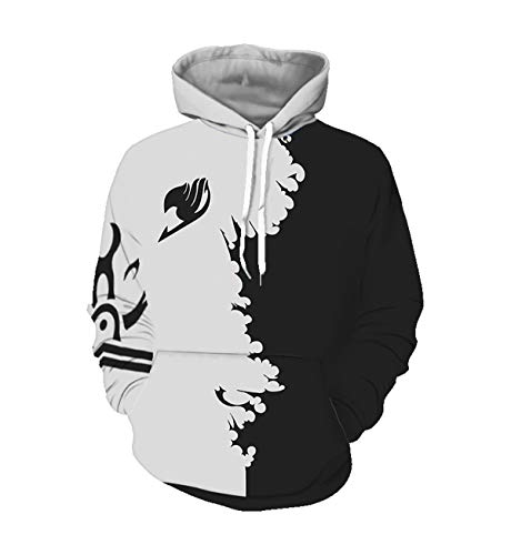 RHAJQ Fairy Tail Anime Unisex Hoodie (White, XL)