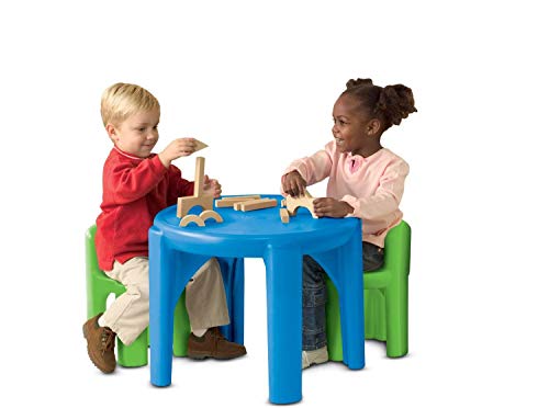 Little Tikes Bright 'n Bold Table & Chairs, Green/Blue, 24 x 24 x 18