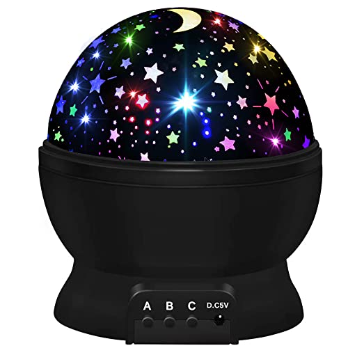 Night Light for Kids,Kids Night Lights,Star Night Light Projector,Star Projector 360 Degree Rotation - 4 LED Bulbs 16 Light Color Changing with USB Cable,Lamp Ceiling Lights for Kids Bedroom