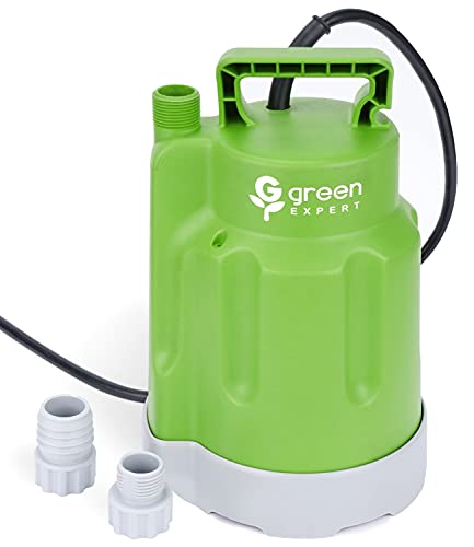 Green Expert 1/4HP Submersible Utility Pump High Flow 1800GPH 25-Foot Power Cord for Quickly Water Removal Household Drainage Pump Easy to Use in Pools Hot Tub Flooded House Suit to Garden Hose