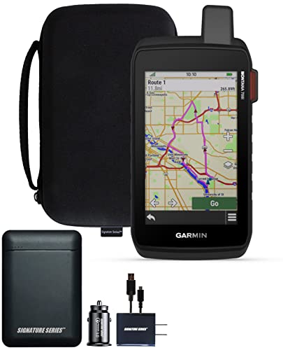 Garmin Montana 700i, Rugged GPS Handheld with Built-in inReach Technology | Mapping for Roads and Trails, Glove-Friendly 5' Color Touchscreen, Topo Maps, Multi-GNSS Support with Signature Power Bundle