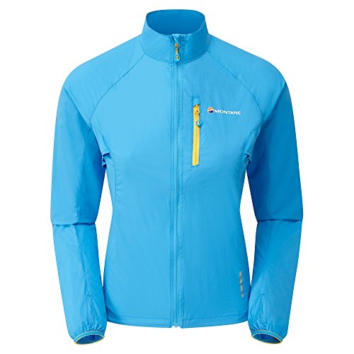 MONTANE Featherlite Trail Womens Windproof Jacket Small Cerulean Blue