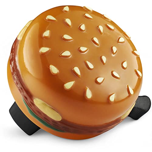 MARQUE Hamburger Bike Bell – Bicycle Bell for Most Bikes, Also Fit Balance Bike and Scooter, Must Have Cycling Accessory