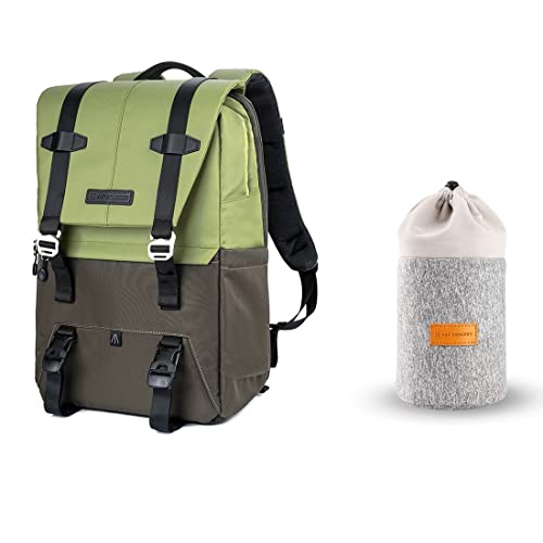 K&F Concept Camera Bag(Backpack 20L)+ 2 in 1 Lens Pouch Bag
