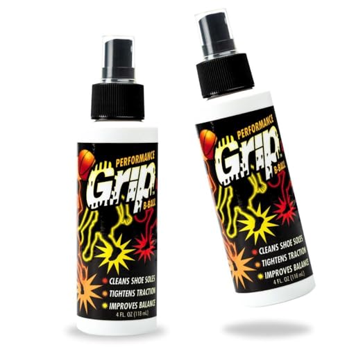 Performance Grip Spray for Basketball Shoes Shoe Sole Protector Improves Traction, Cleans & Rejuvenates Shoe Soles Shoe Protector Spray for Sport Shoes Basketball Accessories (2 Pack)