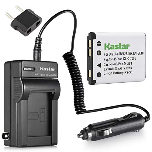 Kastar Battery (1-Pack) and Charger Kit for Polaroid T370 T730 T831 T833 T1032 T1455 T1255 BLi-272 BLi272 and Sanyo Xacti VPC-T700 T700BL T700P T700T VPC-T850 T850BL T850CP VPC-T1060 T1060BK T1060EX