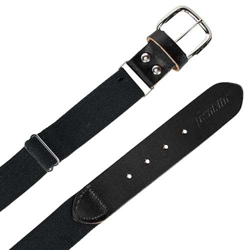 Franklin Sports MLB Youth Belt - Black Kids,Boys + Girls Adjustable for Teeball Baseball + Softball Pants