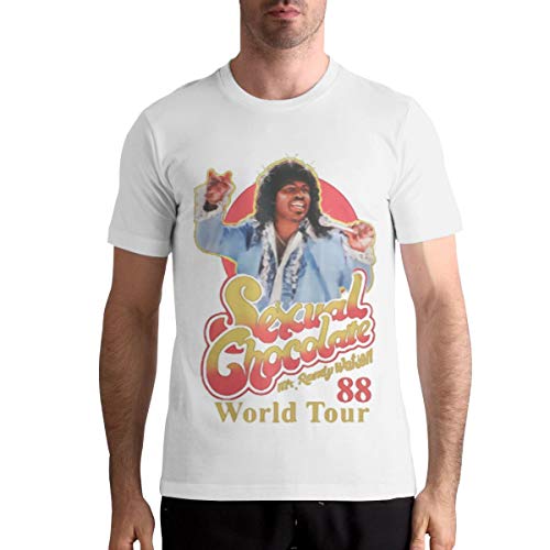 XEERAS Sexual Chocolate Randy Watson Mens Soft Short Sleeve Tee Shirt White,X-Large