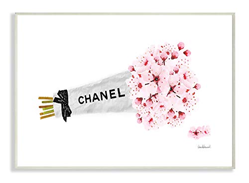 Stupell Industries Fashion Chanel Wrapped Cherry Blossoms Wall Plaque, 10 x 15, Multi-Color