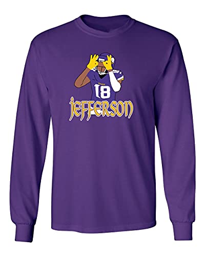 Long Sleeve Purple Jefferson Minnesota TD Dance T-Shirt Adult Large