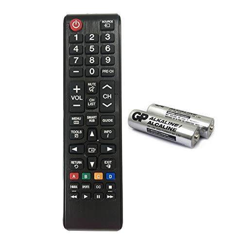 Universal Remote Control for Samsung TV Replacement for All LCD LED HDTV 3D Smart Samsung TVs Remote BN59-01199F AA59-00666A AA59-00741A BN59-01175N BN59-013101A with GP Alkaline 2 pcs Batteries